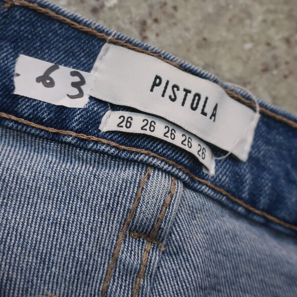 Womens Pistola Blue Nico High-Rise Sporty Side Leg Stripe Denim Jean 26 - Picture 11 of 13